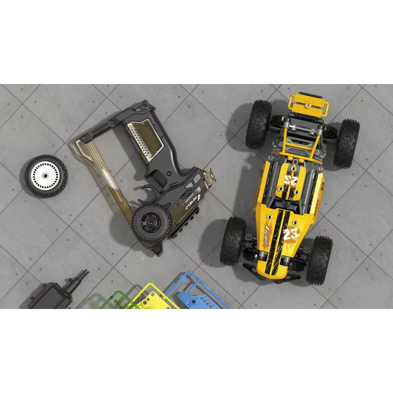Radijo bangomis valdomas automobilis Buggy Amewi CoolRC DIY Oldscool 2WD 1:18 elektrinis nuo 8 metų