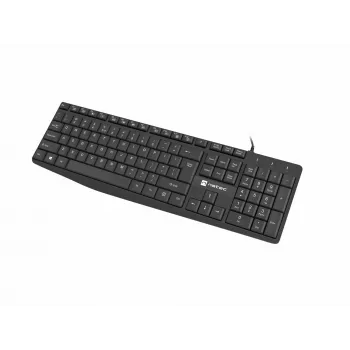 Laidinė pilno dydžio klaviatūra NATEC NAUTILUS NKL-1950 — USB, QWERTY US International, 105 klavišų, juoda