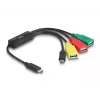 DeLOCK 4 prievadų USB 2.0 kabelinis šakotuvas USB Type-C į 3 x USB-A moteriškas + 1 x USB-C vyriškas