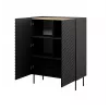 Knygų lentyna cama meble ONDA 2D2SZ 98×45×127 cm juoda