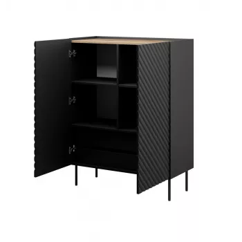 Knygų lentyna cama meble ONDA 2D2SZ 98×45×127 cm juoda