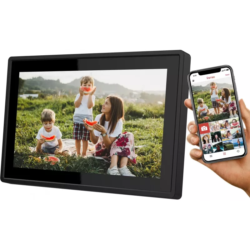 Skaitmeninis nuotraukų rėmelis SENCOR SDF1092B 10,1 colio jutiklinis IPS 1280×800 Wi-Fi 4,6 GB MicroSD montuojamas ant sienos