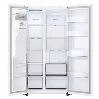 Šaldytuvas LG GSLC40SWPE šaldiklis šone 638 L Baltas