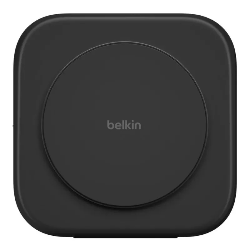 Belkin BoostCharge Pro Qi2 3 viename sulankstomas magnetinis belaidis kelioninis įkroviklis, juodas, 15 W