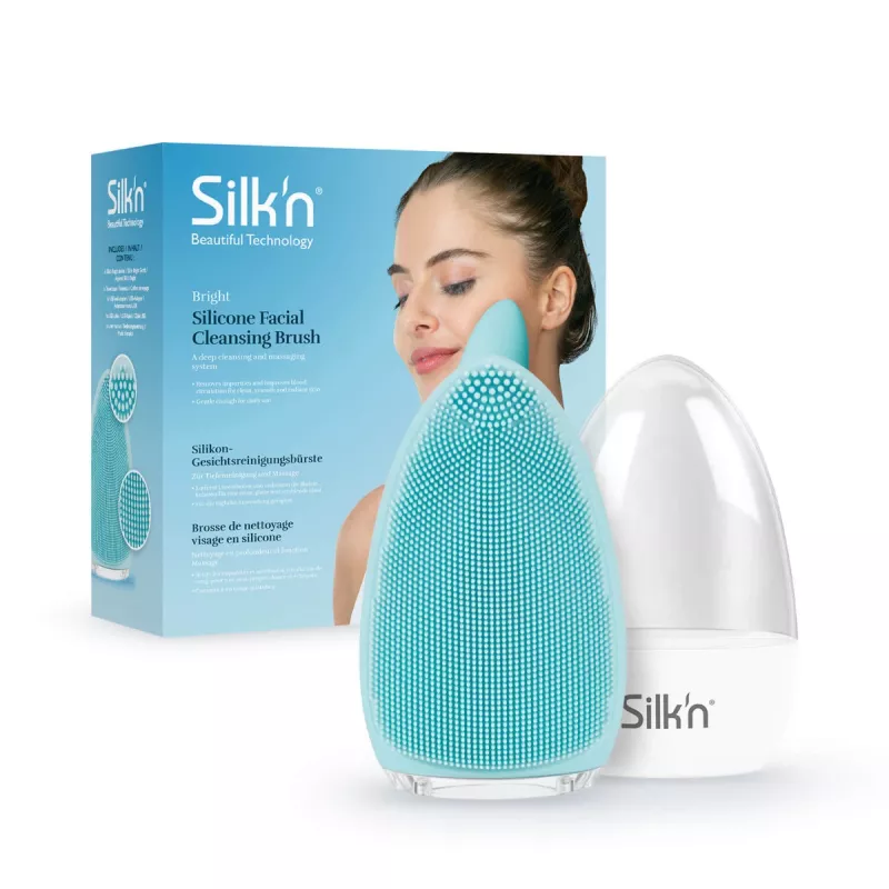 Silk'n Bright Blue veido valymo šepetėlis iš silikono, 70 mm plotis, 110 mm aukštis