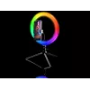 Žiedinė lempa RGB 26cm su trikoju