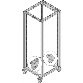 SCHROFF Lenkrollen laidžios, ESD varža < 10 kOhm pagal EN 12528 - LENKROLLEN LEITF. 300KG 100D (27230110)