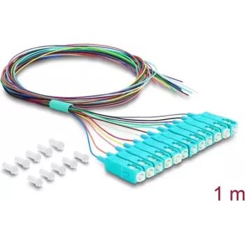 DELOCK 12x SC-UPC Simplex Patch iki 12 atvirų šviesolaidžių galų, 1 m