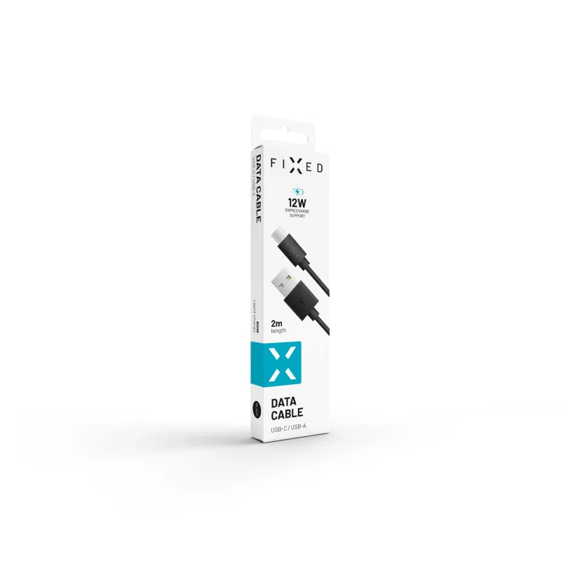 USB į USB-C duomenų ir įkrovimo laidas FIXED FIXD-UC2M-BK — 2,0 m, juodos spalvos