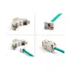 DeLOCK keystone modulis 88111 Flat RJ-45 geltonas 10 vnt.