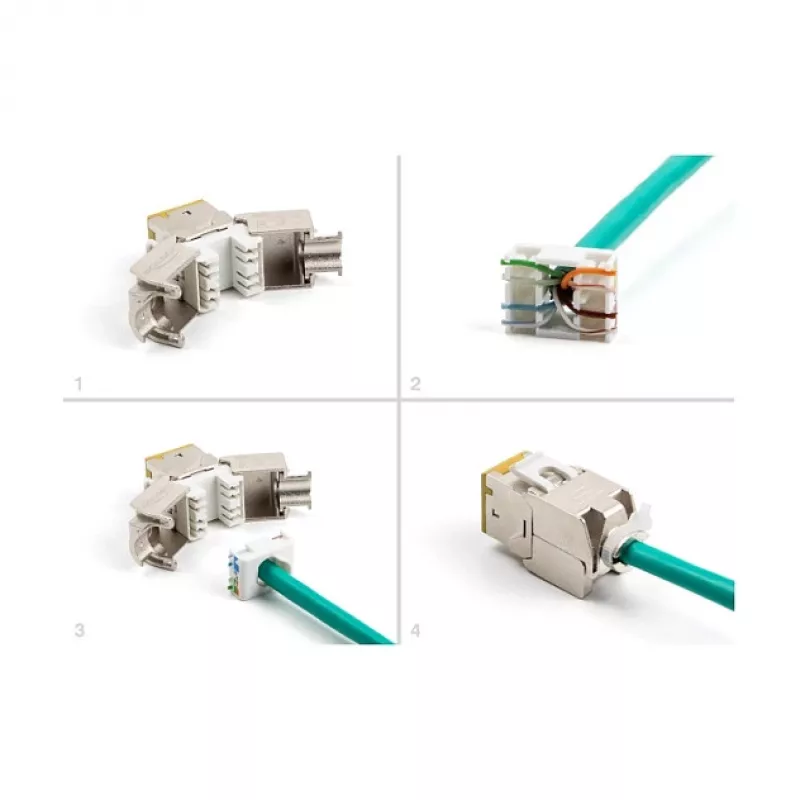 DeLOCK keystone modulis 88111 Flat RJ-45 geltonas 10 vnt.