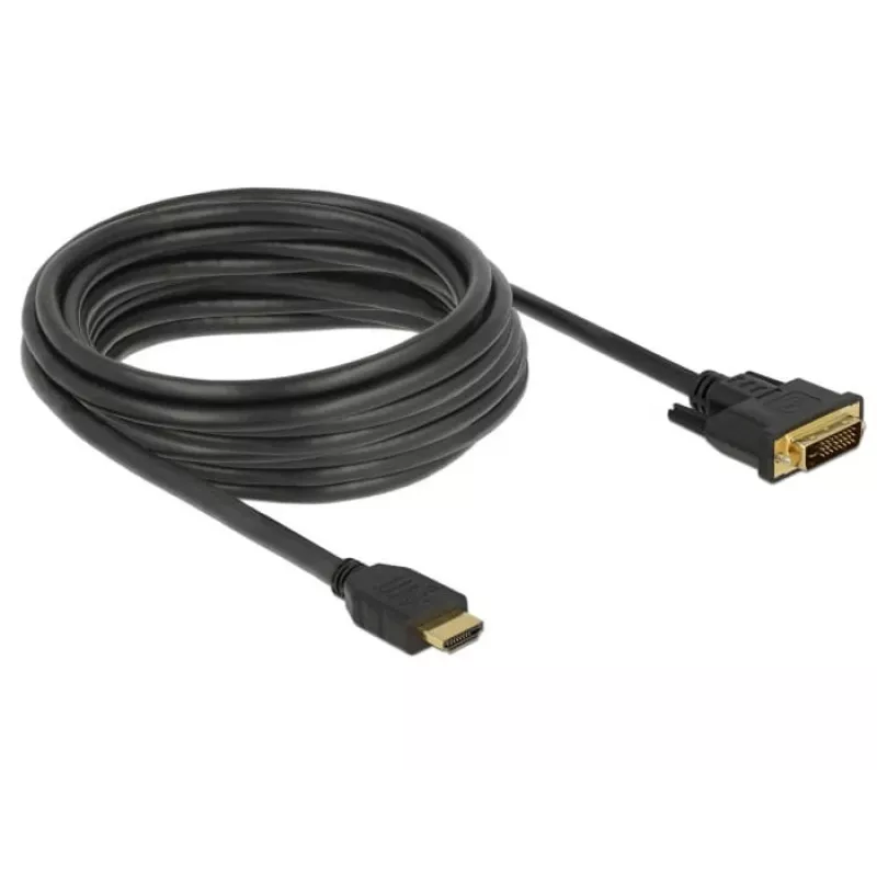 DeLOCK 85656 5 m HDMI Type A – DVI vaizdo kabelio adapteris juodas