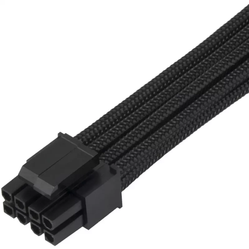 SilverStone SST-PP07E-EPS8B juodas pailginimo kabelis EPS 8 kontaktų – EPS/ATX 4+4 kontaktų, 30 cm