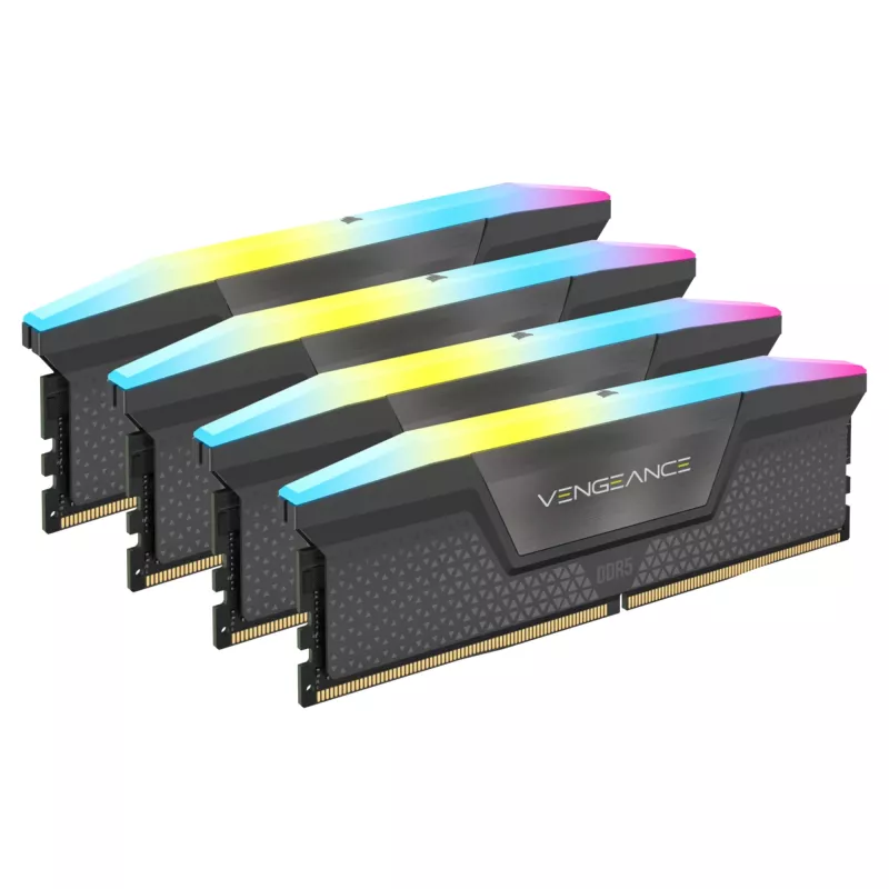 Corsair Vengeance RGB 64 GB DDR5-6000 (4x 16 GB) kvadrokitas, juoda, CMH64GX5M4B6000C36
