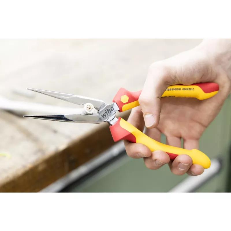 Plokščiosios replės Wiha Professional Electric su pjovimo briauna 27423
