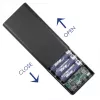 Akyga AK-BC-05 išorinės baterijos korpusas 12x 18650 Li-Ion elementams, 22,5 W, Qi 15 W, USB-C PD + 2x USB-A, LED žibintuvėlis, juodas