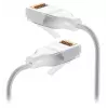 Tinklo jungiamasis kabelis UBIQUITI UACC-CABLE-PATCH-EL-C6A-1M-W — Cat6a, 1 m, RJ-45, permatomai baltas