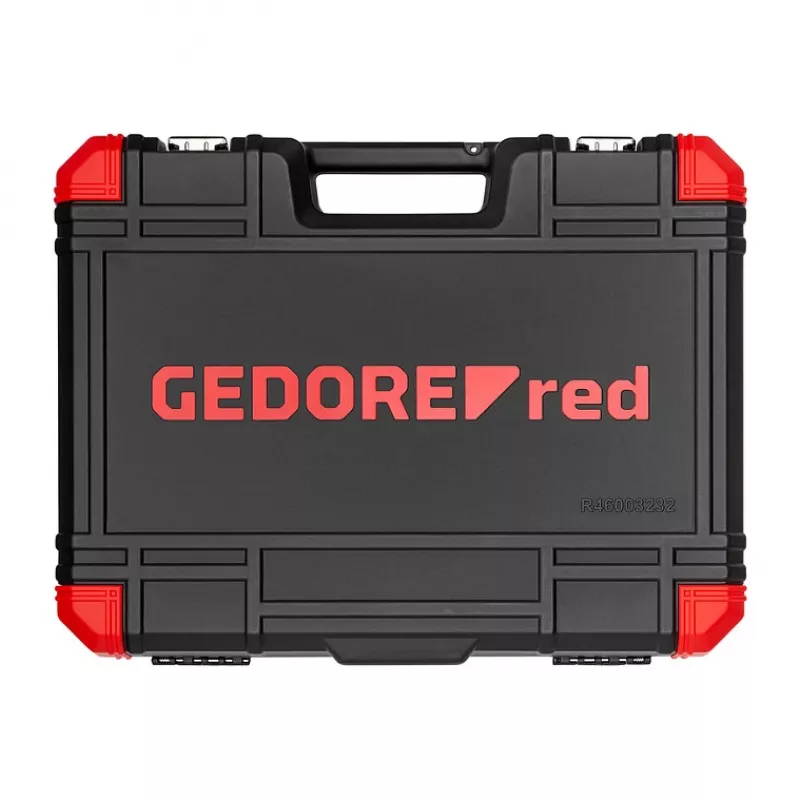 Veržliarakčių rinkinys Gedore R46003232, 232 dalių, 1/4 colio ir 1/2 colio pavaros