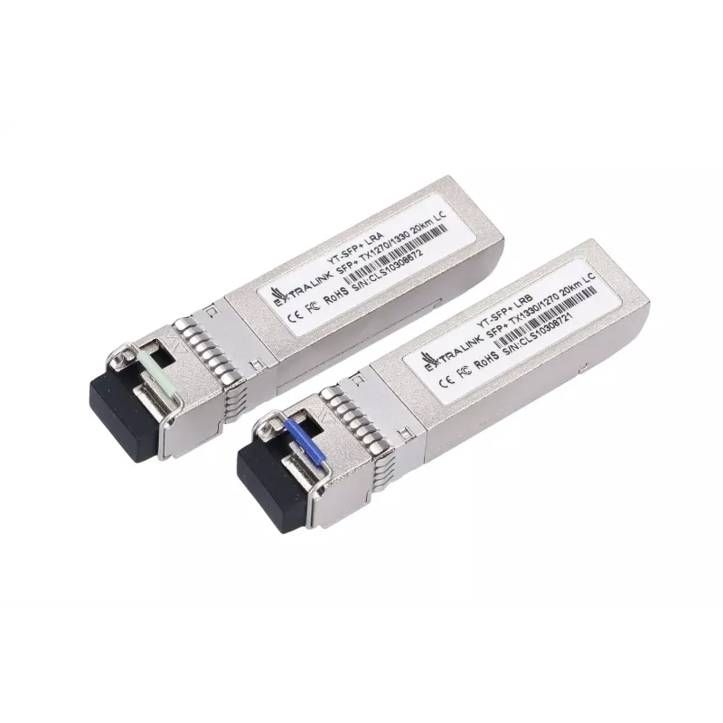 Extralink SFP+ 10G WDM modulių pora 10Gbps 1270/1330nm vienmodis 20km LC DOM skirta HP/ARUBA