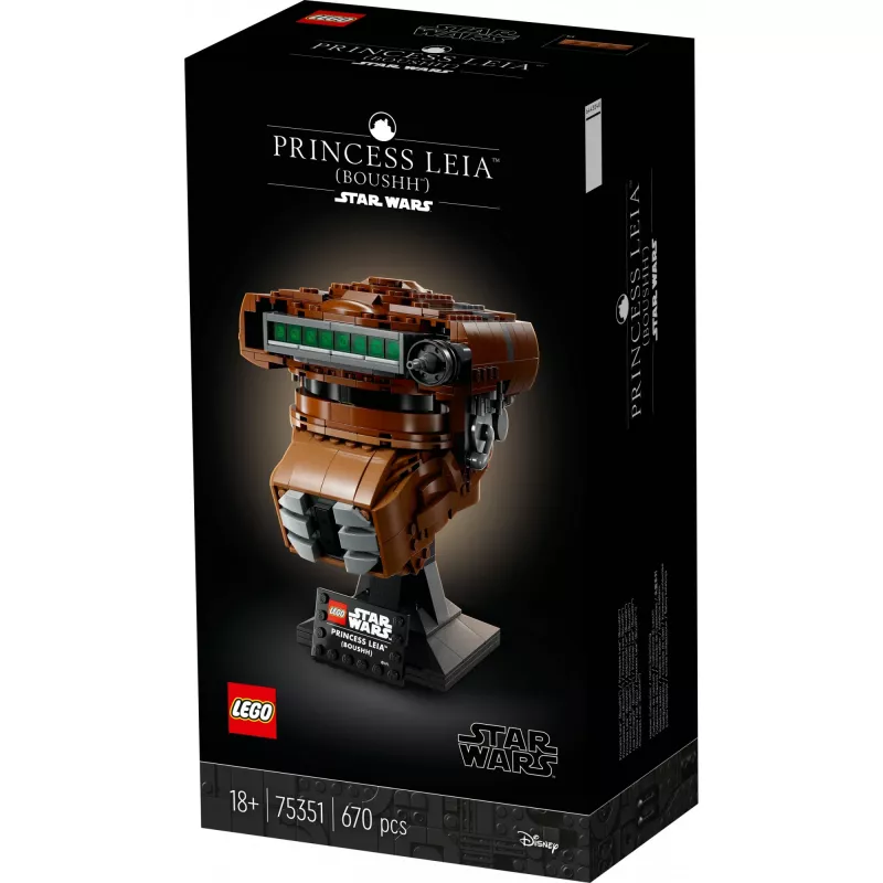 LEGO Star Wars Princesė Lėja (Boushh) Šalmas suaugusiems 75351 (670 dalių)