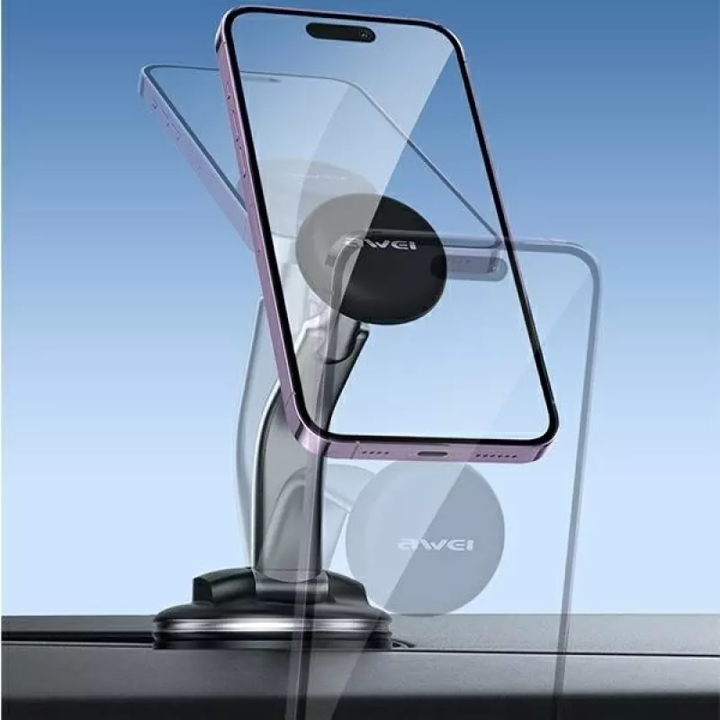 Magnetinis telefono laikiklis Awei X45 ant priekinio stiklo ir prietaisų skydelio