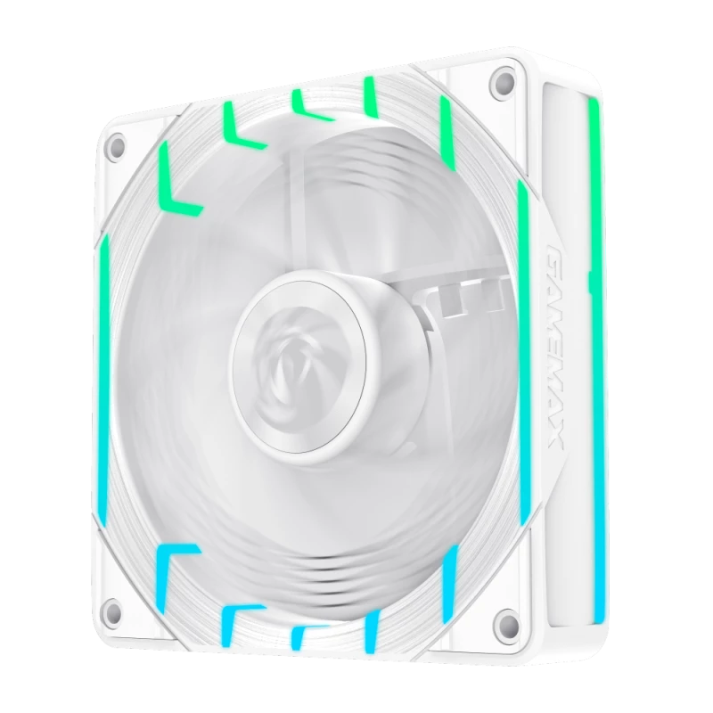 GAMEMAX TORNADO T12 ARGB-RW 120mm baltas atvirkštinės mentės korpuso ventiliatorius