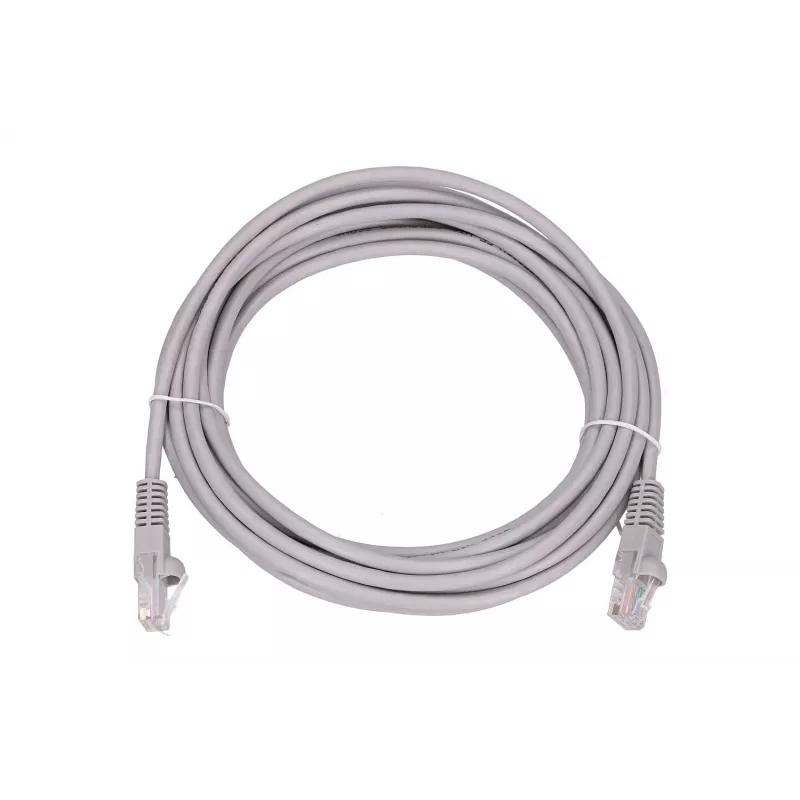 Tinklo jungiamasis laidas Extralink Cat5e UTP 5 m — RJ-45 į RJ-45, pilka