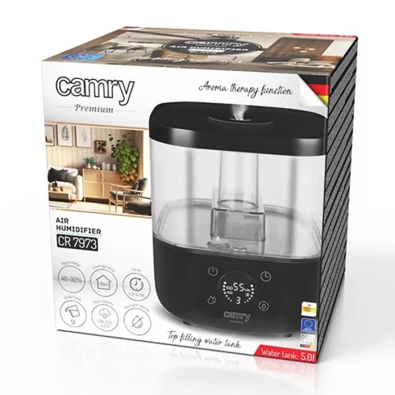Camry CR 7973b drėkintuvas | 23 W | 5 l | 35 m² | Ultragarsinis