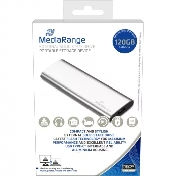 SSD diskas MediaRange 120GB M.2 USB Type-C 3.2 Gen 2 MR1100
