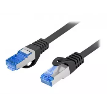 Tinklo kabelis LANBERG PCF6A-10CC-0100-BK — Cat6a S/FTP, 1 m, RJ-45, juodas