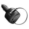 Belkin 75W 2-Port įkroviklis su įtraukiamu USB-C laidu automobiliui (CCC001HQBK)