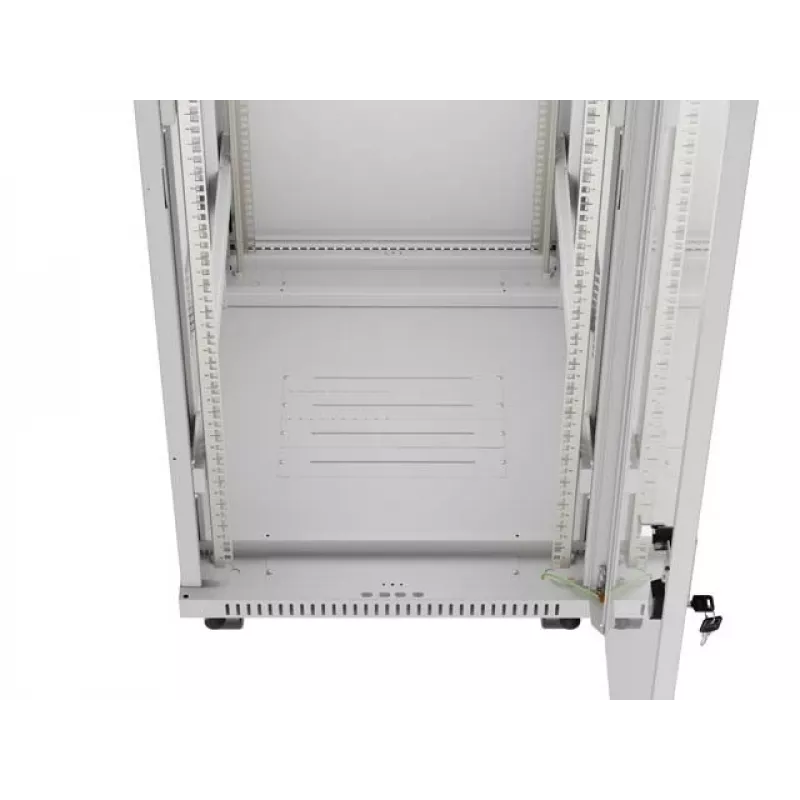 19 colių 32U LANBERG stovimas serverio spintos stovas 600×800 mm pilkas su stiklinėmis durimis ir LCD (Flat Pack)