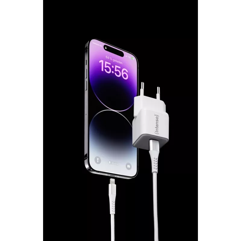 Intenso 7803052 universalus greitasis USB-C PD įkroviklis su 1,5 m USB-C–Lightning laidu
