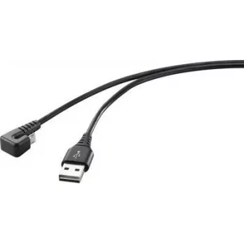 Renkforce USB 2.0 laidas, Telefonas (analoginis) [1x USB 2.0 A kištukas - 1x USB 2.0 Micro-B lizdas] 1,00 m Juoda (RF-4598342)