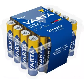 Alkalinių baterijų rinkinys Varta AAA (R3) Longlife Power – 24 vnt.