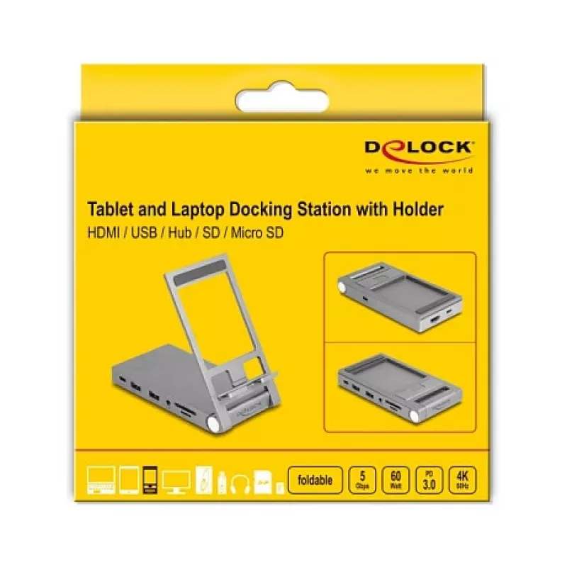 Docking stotelė DeLOCK 88199 4K su laikikliu