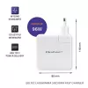 QOLTEC 51709, 96W USB-C PD įkroviklis, išėjimo diapazonas 5V–20V