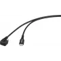 Renkforce USB laidas USB 2.0 USB-C kištukas juodas 180° spiralinis (RF-6721078)