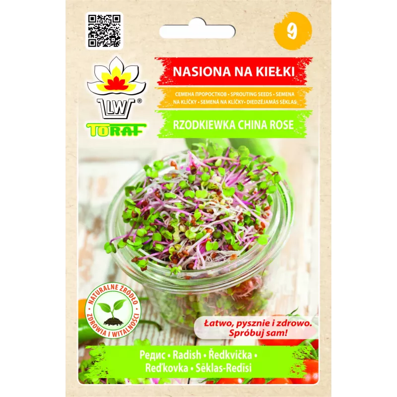 Kininių rožinių ridikėlių sėklos daigams, 20g pakuotė
