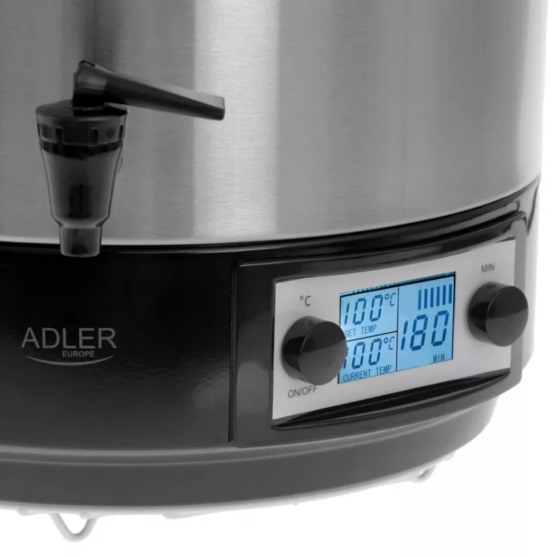 Pasterizatorius Adler AD 4496 28L 2600W Nerūdijantis Plienas Juodas