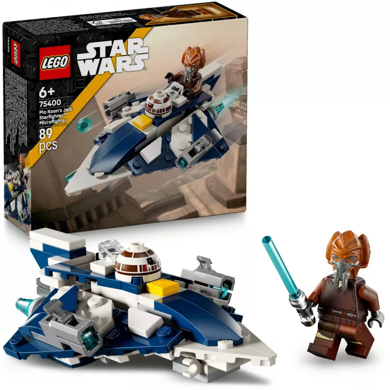 LEGO Microfighter Star Wars Plo Koon's Jedi Starfighter 75400 – 89 detalių, 1 minifigūrėlė, nuo 6 metų