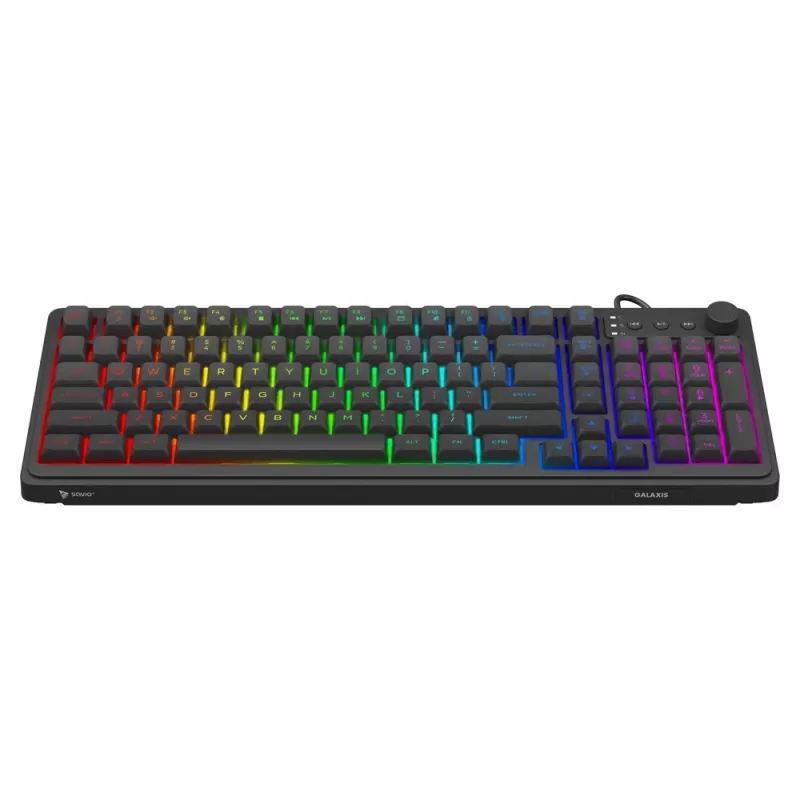 Savio Galaxis žaidimų klaviatūra, USB, QWERTY, JAV anglų, juoda