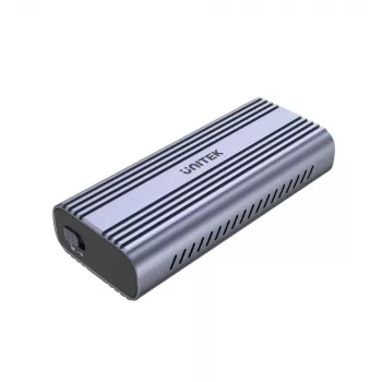 SSD korpusas Unitek SolidForce Reefer pilkas — M.2 NVMe PCIe, USB‑C 10 Gbit/s, aliuminis, 1 diskas