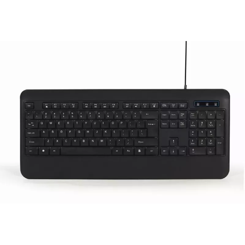 GEMBIRD KB-UML-03 belaidė multimedijos klaviatūra su apšvietimu, USB, juoda