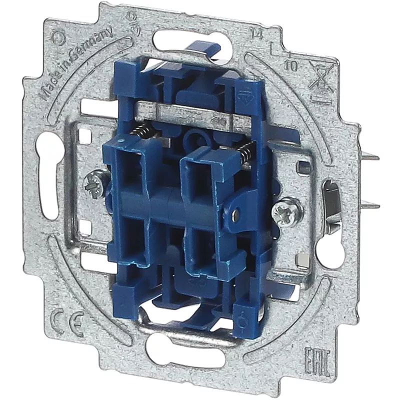 BUSCH JAEGER 2020/4 US Kištukinis lizdas, laidinis, juodas/pilkas, 250 V, 71 mm x 25 mm