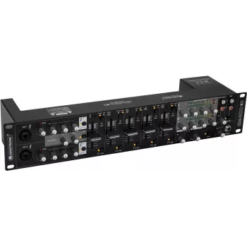 Maišytuvas pramogoms Omnitronic EM-550B MK2 5 kanalų USB maišytuvas su EQ ir mikrofonų įėjimais