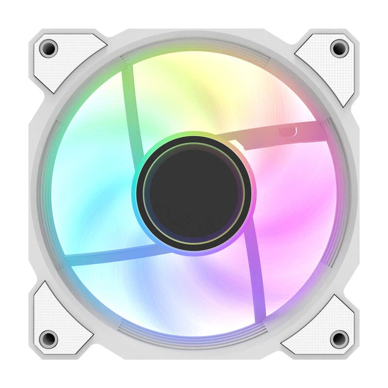 Darkflash DR08 aušinimo ventiliatorius (baltas) – 120 mm PWM A-RGB korpuso/CPU ventiliatorius