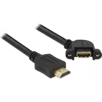 DeLOCK HDMI kabelis – 1,0 m – juodas – 110° kampu lietas jungtis (85103)