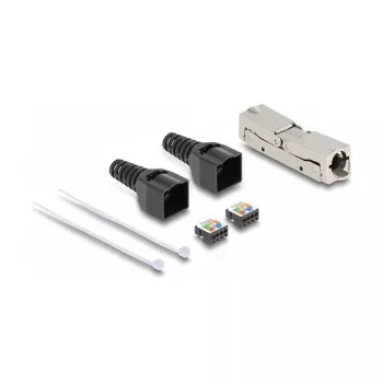 DeLOCK RJ45 jungtis LSA į LSA Cat.8.1 be įrankių juoda