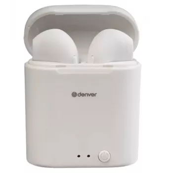 Belaidės ausinės Denver TWE-46WHITE